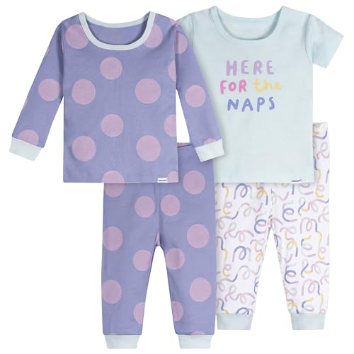 Onesies Brand Baby Girls' Snug Fit 4-Piece Pajama Set