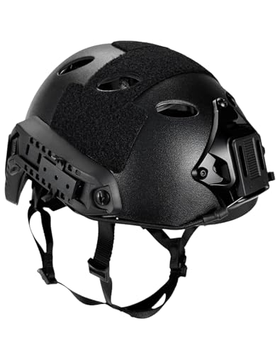 Tactical Airsoft Fast Protective Bump Helmet Adjustable Lightweight Military with NVG Mount Side Rails Adapter for Paintball Gear Swat Airborne Outdoor Combat Sports Army