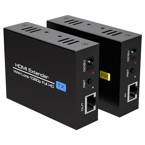 Extensor HDMI Ethernet Cat6 120m adaptador balun 1080P60Hz con salida de bucle
