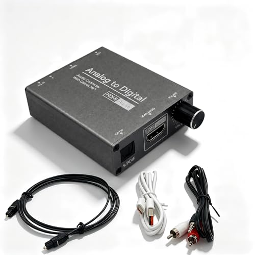 Convertidor analógico a TOSLINK digital de audio con volumen para arreglar sonido DVD