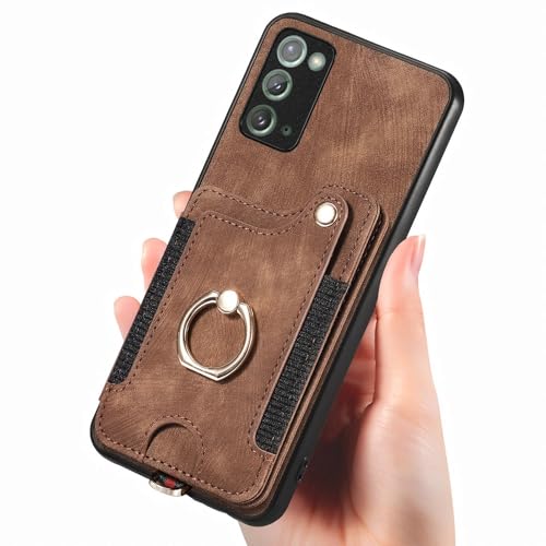 Étui en cuir PU pour Galaxy Note 20 avec coque arrière rabattable élégante