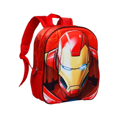 Marvel Iron Man Stark Mochila 3D Pequeña, Multicolor, 26 x 31 cm, Capacidad 8.5 L