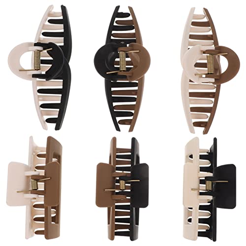 TOVINANNA 6 Piezas horquilla hair clips orquillas pasador hair topper hair bow clips de mandíbula pliegue estilo tenue quebrar bigudí chica estética Pinza para el cabello el plastico
