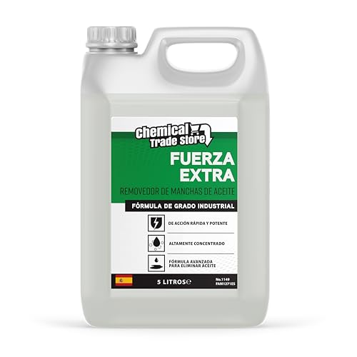 Chemical Trade Store - Eliminador de Manchas de Aceite | Elimina Manchas Difíciles en Entradas y Patios | Limpiador y Desengrasante de Alta Resistencia - 5 Litros