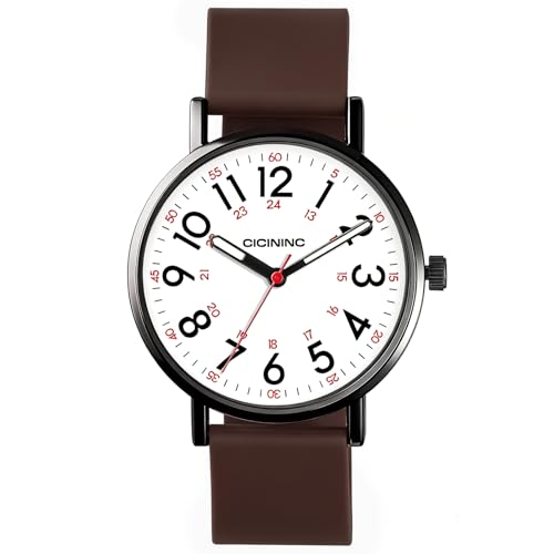 Image of cicininc Nurse Watch for Women,Analog Nursing Watches with 12 /24 Hour Military Time,Second Hand