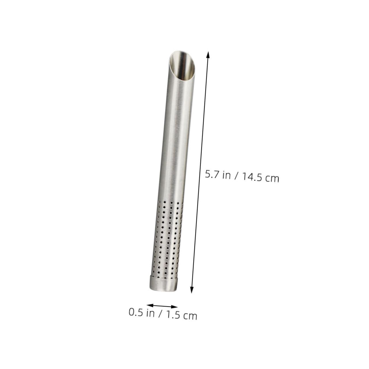 Mikinona Stainless Steel Portable Tea Strainer with Long Handle Versatile Infuser for Loose Tea Leaves Effortless Brewing Tool for Various Teapots Stylish Design