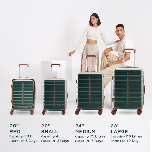 Image of Assembly Odyssey Pro Trolley Bag Set of 3 20, 24, 28 Inch (55, 65 & 75 cm) Hard Shell Polycarbonate Luggage Set Lightweight with Laptop Compartment with TSA