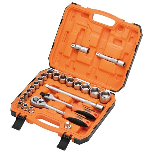 Draper 22112 HI-TORQ 6 Point Socket Set, 1/2" (24 Piece)