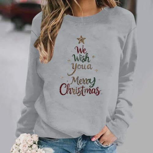 Christmas Sweatshirts for Women Long Sleeve Xmas Graphic shirts - image 2