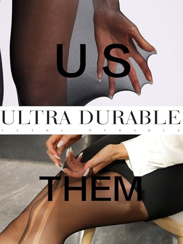 Unbelievable Durability Tights, Rip Resistant Pantyhose, High Waist Semi Sheer T-Crotch for Women under Dress4