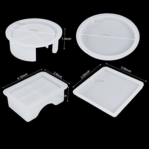 Let'S Resin ELR00081 Coaster Resin Molds, Upgraded 10Pcs Epoxy Molds Holder Kit thumb #1