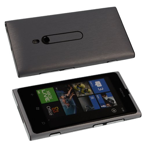 Skinomi Brushed Aluminum Full Body Skin Compatible With Nokia Lumia 800 (Full Coverage) Techskin With Anti-Bubble Clear Film Screen Protector #TOP7