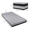 Milliard Dual Sided Premium Tri Folding Mattress, Memory Foam Foldable Mattress with Waterproof Washable Cover + Bonus Eye Mask Included