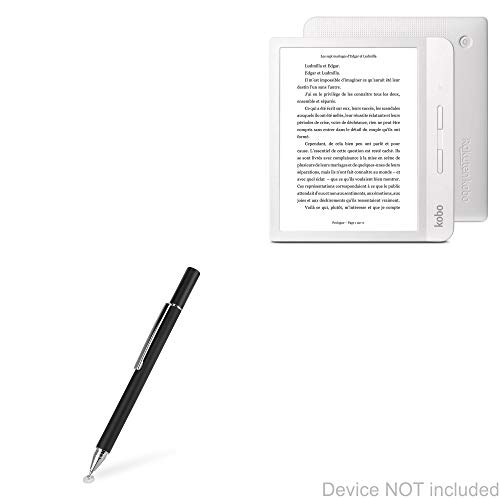 Stylus Pen for Kobo Libra H2O (Stylus Pen by BoxWave) - FineTouch Capacitive Stylus, Super Precise Stylus Pen for Kobo Libra H2O - Jet Black
