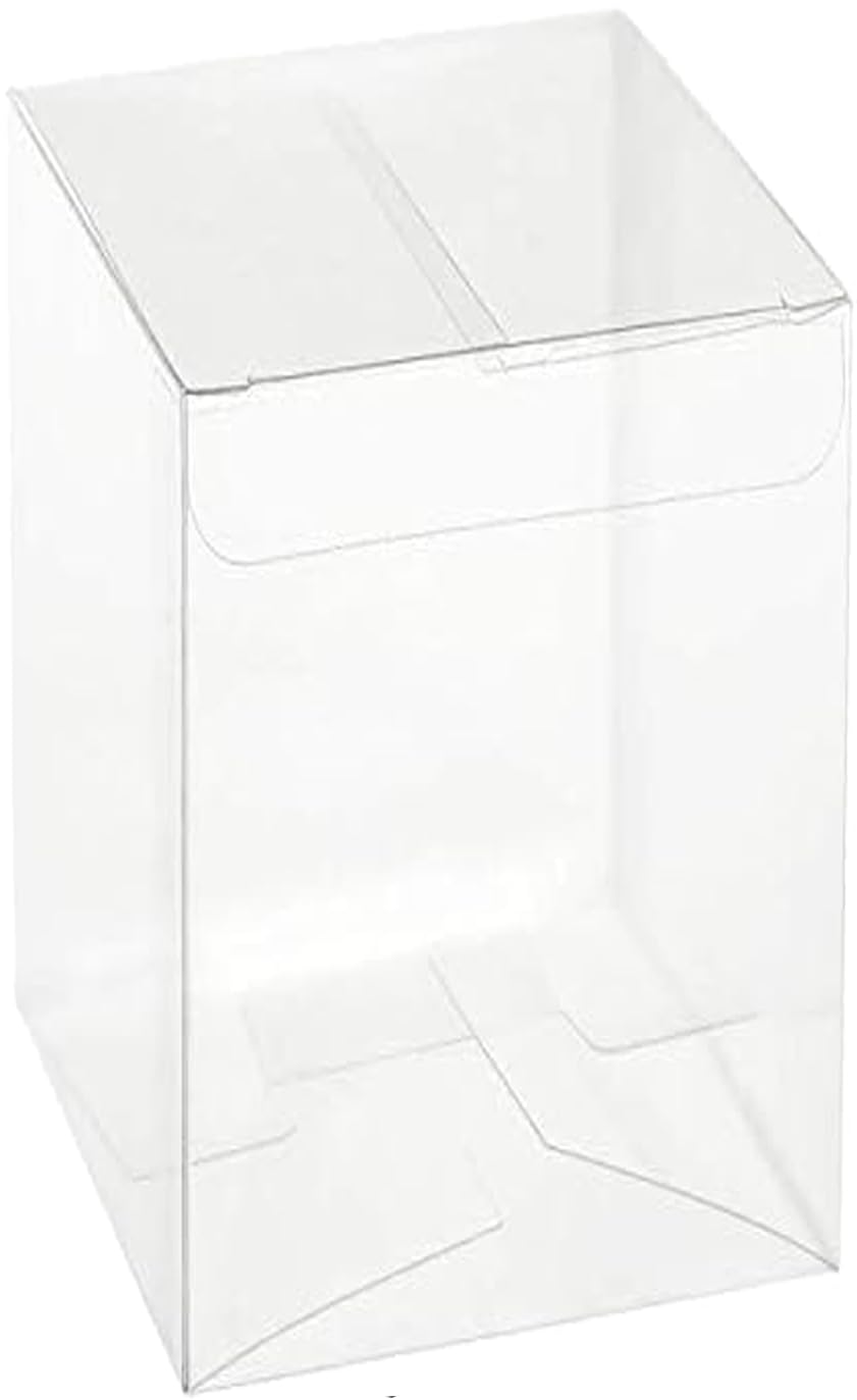 50 scatole bomboniere trasparenti pvc 10x10x20 cm