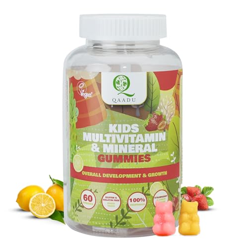 Qaadu Kids Multivitamin Gummies | 60 Gummies | Vitamins A, C, D, E, B12, Zinc | Daily Health, Energy Boost, Immune Support | Strawberry & Lemon Flavor | Power & Strength Gummies (B09B224LNF) Amazon Price History, Amazon Price Tracker