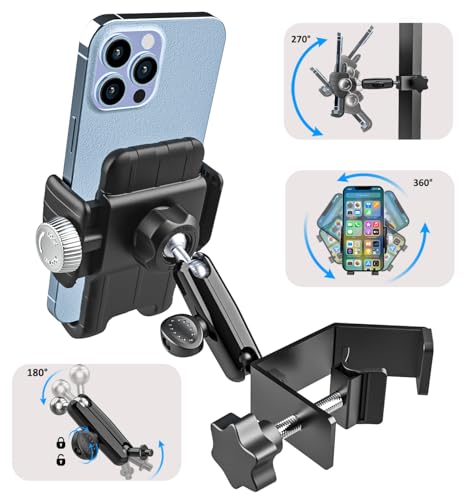 Yooz Golf Cart Phone Holder [Multi-Angle Adjustable] Yamaha Club Car Square Tube Frame Phone Mount Golf Cart Accessories For Iphone 15 Pro Max 14 13, Galaxy, Google Pixel thumb #3