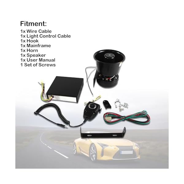 400W DC12V 9 Sound Loud Car Warning Alarm Police Fire Horn Speaker System + Mic Car Siren Horn Mic 9 Sound Auto Parts - Image 3