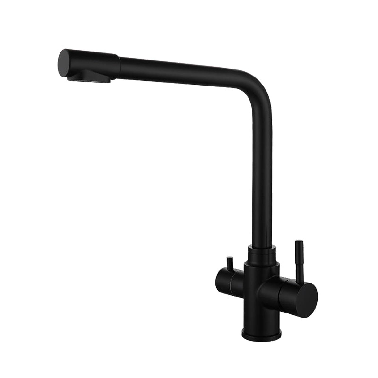 Fanjubei Black Kitchen 304 Stainless Steel Rotating Hot And Cold Water Faucet