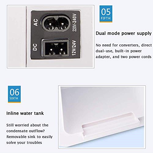 Koelkast, vrieskast, mini-koelkast, 12 V-24 V/220 V-240 V, voor auto, koelbox, dubbel gebruik warm / koud, draagbaar, ijsbox, kleine vriezer, camping, zwart, 28 l - Image 3