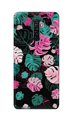 Image of Printed Hard Back Cover for Realme X2 Pro Back Cover (Seamless Leaves) -190724(EA)