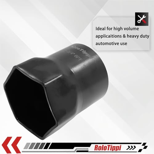 Image of 2-3 /4-Inch 6 Point Wheel Bearing Locknut Socket, 3 /4-Inch Drive, for Axle Nut Socket, Remove and Install Wheel Bearing Nuts, Carbon Steel, Powder-Coated (2-3 /4 inch 6PT, 3 /4 inch Drive)