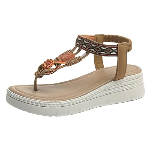 HOOUDO Sandalias Cuña Mujer,Sandalias Negras Mujer,Zapatos De Fiesta Comodos Plata,Zapatos Comodos Verano,Zapatillas Vestir,Zapatillas Blancas Vestir Baratas