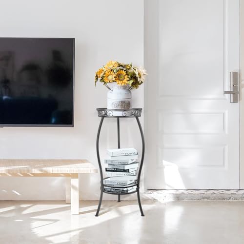 Bomclap Pflanzenständer Metall, 69cm Blumenständer Pflanzenständer, 2-stufige Blumentopf Ständer Blumentopfhalter für Drinnen & Draußen… – Ansicht 4
