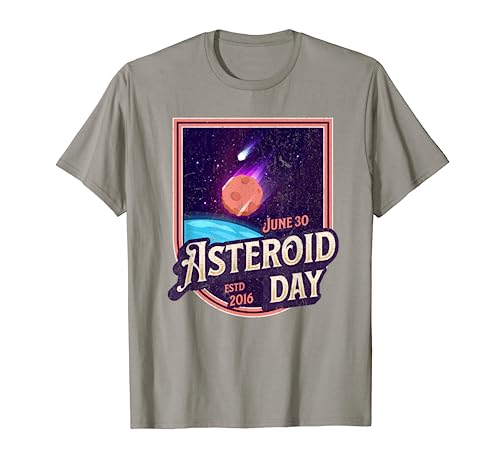 Asteroid Day June 30 Logo Badge Illustration Asteroid T-Shirt