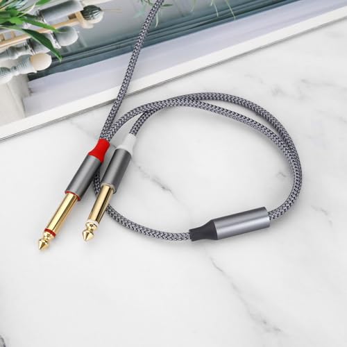 Cable USB A a Dual Jack 6.35 mm Audio Auxiliar miniatura 6