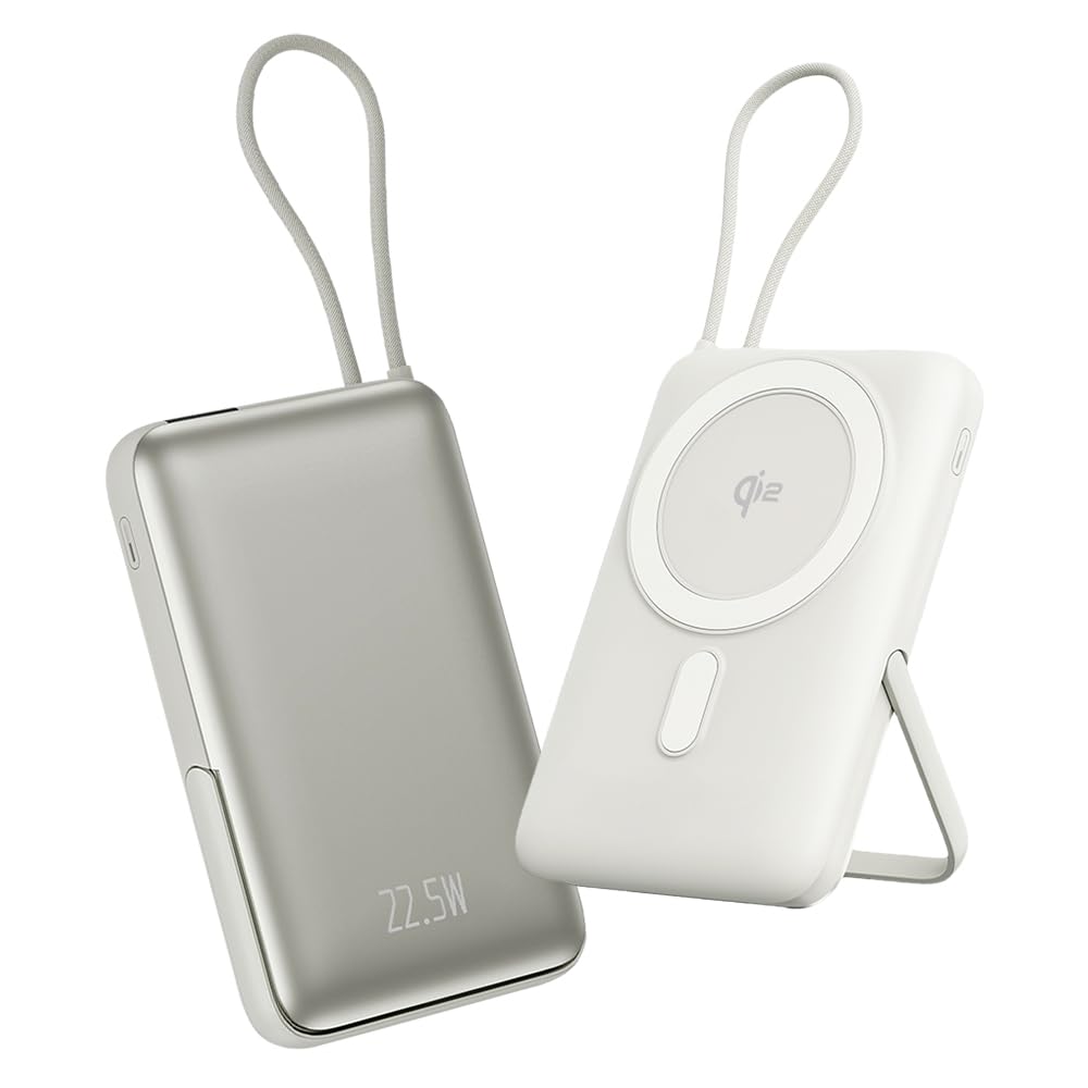 Amazon | モバイルバッテリー 15000mAh 大容量 MagSafe対応 ケーブル 