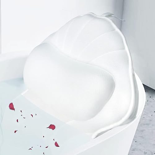 Miniatura 6 de Almohada de baño grande extra gruesa con cuello, espalda, soporte para la cabeza para bañera, spa, blanco remojo (21 x 17 pulgadas)