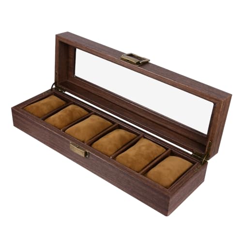 Boîte à montres bois décorative le coffret cadeau idéal avec fenêtre verre