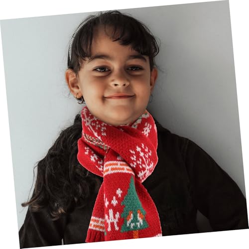 Winter Warm Knitted Scarf for Adorable Christmas Accessory with Reindeer Design for Boys and Lightweight Cozy Holiday Scarf2
