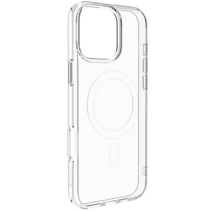 Muvit for France Coque Transparente Recyclée MagSafe Antichoc 2 mètres pour iPhone 16 Pro Max - Origine France Garantie