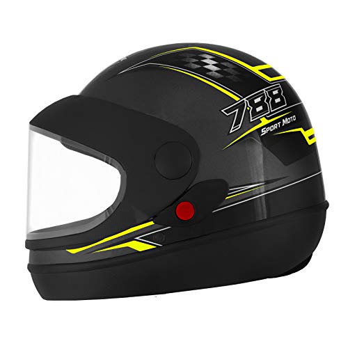 Pro Tork Capacete Super Sport Moto 58 Grafite/Amarelo