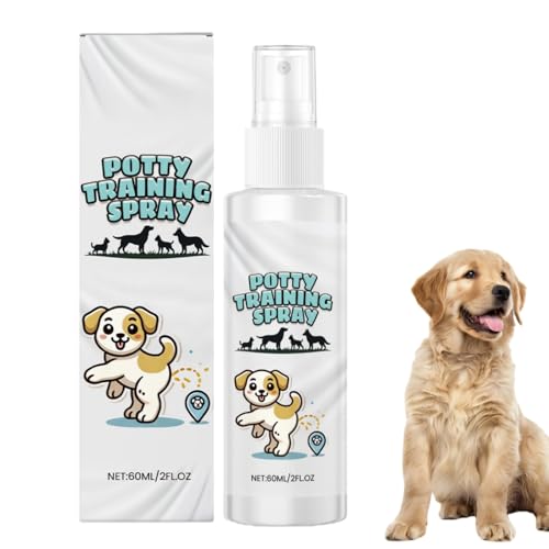 60ml Hunde Potty Training Spray,Doppelzusammensetzung Welpen Toilettentraining Hilfe,Hunde Anziehungsspray für Schnelles,Effektives Stubenrein Training für Innen,Toilettentraining Hilfe Hunde