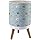 Trash Can with Lid seamless abstract in pixel game style With dice words for boys Press Cover Small Garbage Bin Round with Wooden Legs Waste Basket for Bathroom Kitchen Bedroom 7L/1.8 Gallon