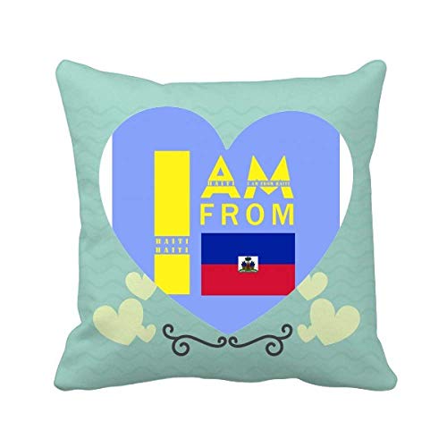 Coussin Je suis de Haïti, oreiller de qualité supérieure