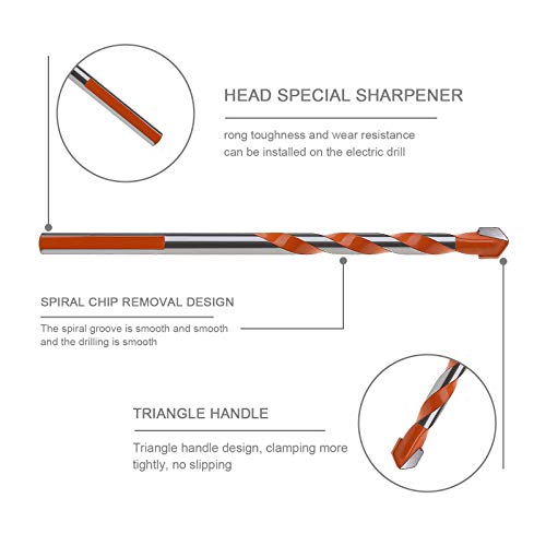 10pcs 6mm Piastrelle Drill Bit Carbide Twist Drill...