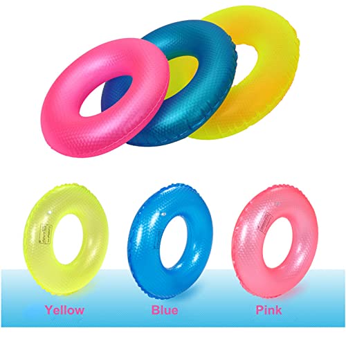Pool Floats Swimming Ring,Beach Swimming Toys,Fun Water Raft Floaties,Swim Tubes Rings,Swim Rings Party Swim Toys,Inflatable Pool Floats（3 Colors Pack） #TOP3