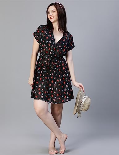 Image of oxolloxo Women Elasticated Tie-Knot Beachwear Kaftan