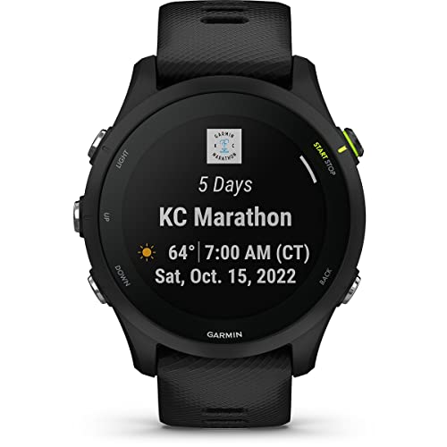 Garmin Forerunner 255 Music, Reloj Inteligente para Correr con GPS, Almacenamiento de música, Métricas avanzadas, Pay, Autonomía de hasta 14 Días, Negro