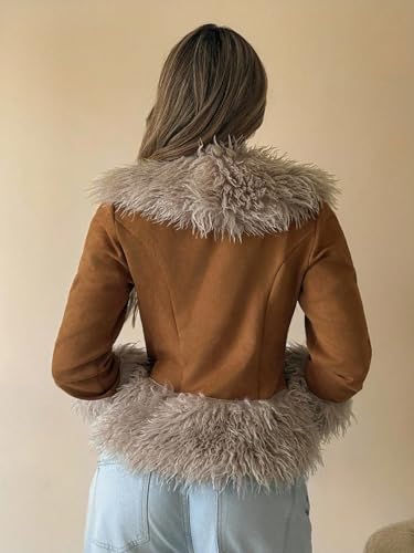 Women's Winter Coat Faux Fur & Suede Jacket, Retro Sexy, Autumn/Winter2