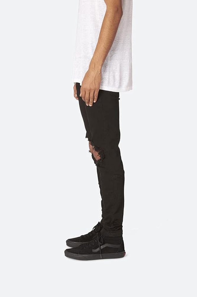 Amazon | [ミニマル] ストレッチ 裾ZIPジップ ダメージ