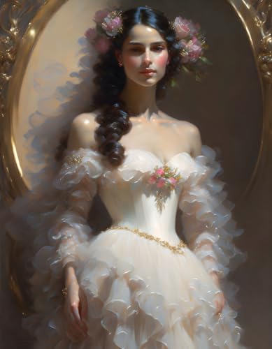 Toile déesse du printemps portrait féminin finition premium
