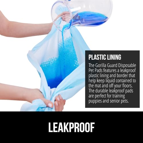 Gorilla-Guard-Disposable-Puppy-Pads-100-Count-22×22-in-5-Layer-Pee-Pads-for-Dogs-Absorbent-Diaper-Changing-Pad-Dog-Potty-Training-Supplies-Quick-Dry-Pet-Housebreaking-Essentials-for-Puppies Gorilla Guard Disposable Puppy Pads 100 Count 22×22 in 5 Layer Pee Pads for Dogs Absorbent Diaper Changing Pad Dog Potty Training Supplies Quick Dry Pet Housebreaking Essentials for Puppies