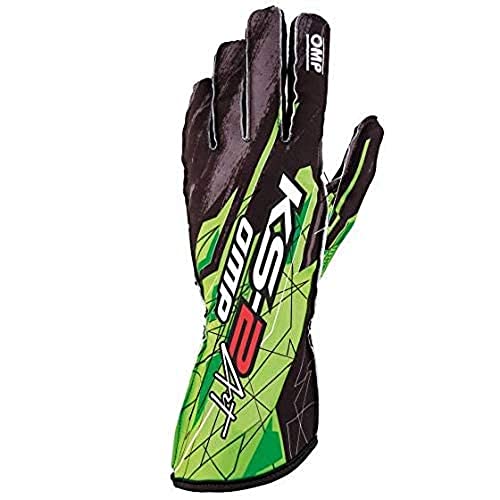 OMP - KS-2 Art Gloves Black/Green - Size XXS (KB0-2748-A01-274-XXS)