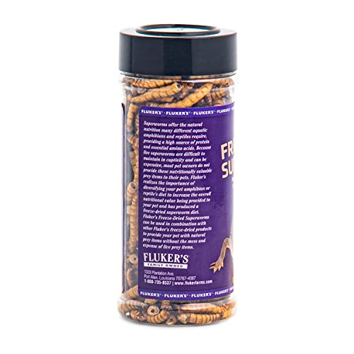 Fluker's Freeze Dried Superworms For Reptiles - 1.7Oz #TOP2