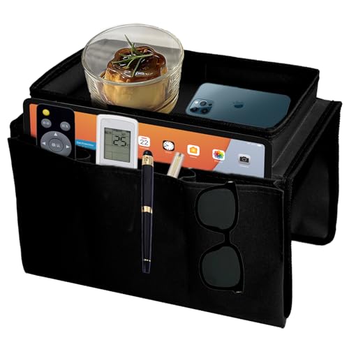 Organiseur pour accoudoirs de canapé, organiseur de canapé, bonbons, avec plateau, avec télécommande, pour téléphone, livres, magazines, TV,...